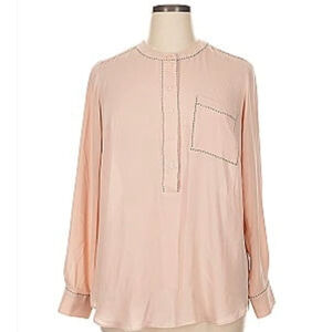 Lane Bryant Size 26/28 Pink button front office core Boardroom.chic lawyer top